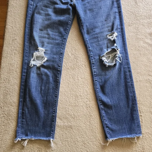 MOTHER Blue Cropped Jeans - Picture 6 of 16